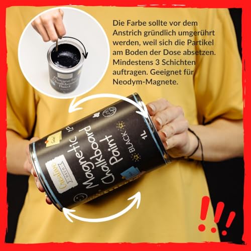 Magnetfarbe Creative Deco Magnetisch Schwarz Wandfarbe