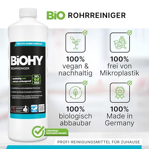 Rohrreiniger BIOHY (1l Flasche) EXTRA STARK Flüssiger