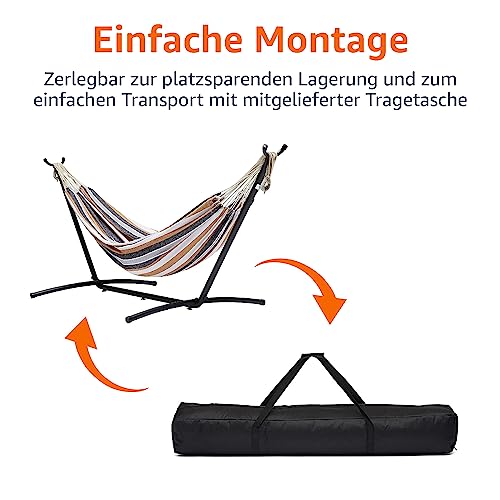 Hängematte Amazon Basics mit Gestell, Stoff, One Size