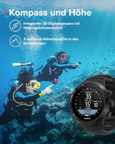 Tauchcomputer SUUNTO D5 mit Farbdisplay, 100m Wasserdicht