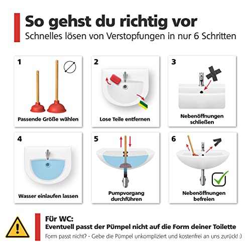 Pömpel Nirox 2er Set Saugglocke, Pümpel mit 110 & 140 mm