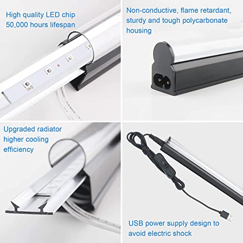 Schwarzlicht-Strahler Eleganted Schwarzlicht Röhre 2pcs 5W USB UV