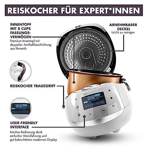 Reiskocher Reishunger Digitaler & Dampfgarer Schwarz 1,5 L