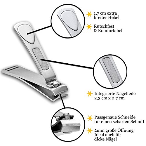 Nagelknipser K-Pro Groß, Edelstahl, Fingernägel Fußnägel