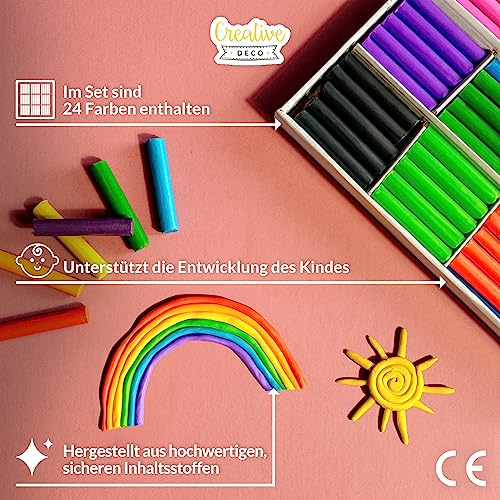 Knete Creative Deco für Kinder Schule | 24 Farben | 1600g