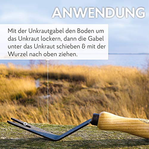 Unkrautstecher DeWit Unkraut-Gabel 28,5 cm, Profi Garten-Gabel