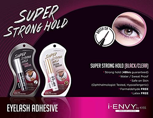 Wimpernkleber Kiss, Envy, extrastarker Halt, transparent, 5 g