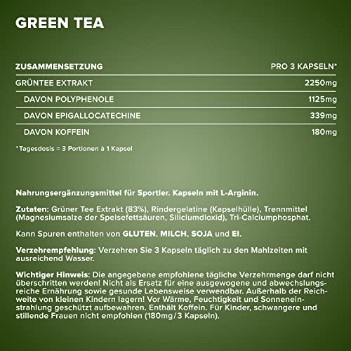 Grüner-Tee-Kapseln IronMaxx Green Tea – 300 Kapseln