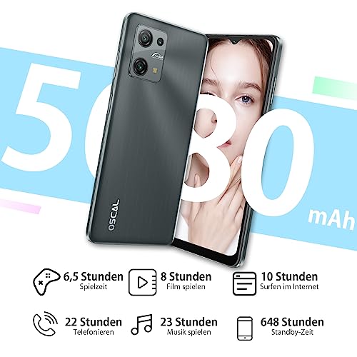 Smartphone bis 300 Euro OSCAL Smartphone Ohne Vertrag 7GB RAM 32GB