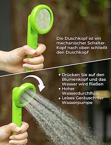 Campingdusche mit Pumpe DEERFAMY Campingdusche Outdoor