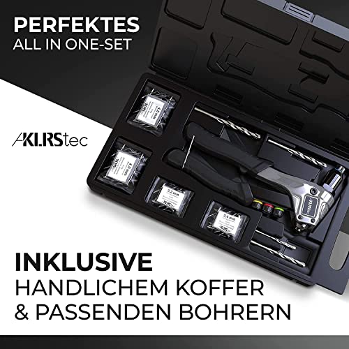 Nietzange KLRS tec® Professional Nietenzangen Set inkl. 120 Nieten