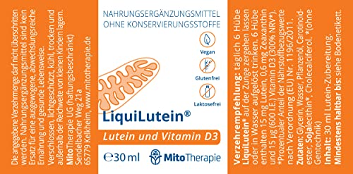 Augenvitamine MitoTherapie LiquiLutein® flüssiges Lutein