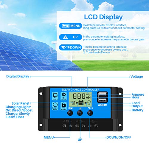 Solarladeregler Thlevel 30A 12V/24V Solar Laderegler Solar