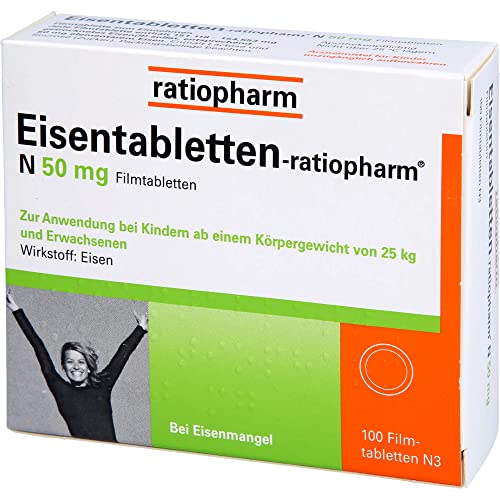 Eisentabletten Ratiopharm, N 50 mg Filmtabletten, 100 St