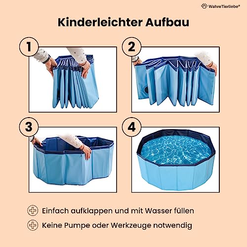 Hundepool Wahre Tierliebe ® Faltbar, ohne Pumpen