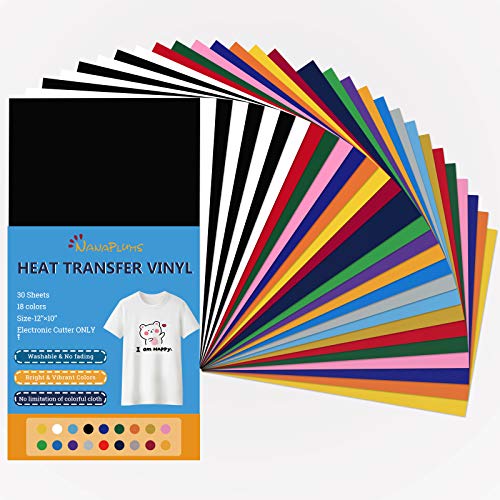 Plotterfolie NANAPLUMS Textil, 30 Stück Heat Transfer Vinyl