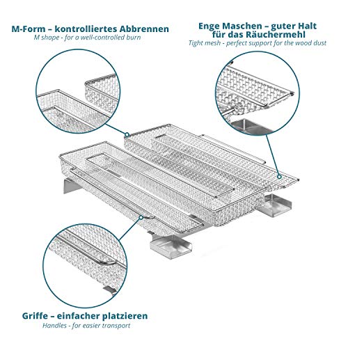 Kaltrauchgenerator smartpeas für Smoker aus Edelstahl