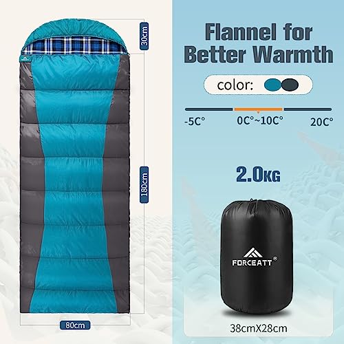 Schlafsack Forceatt für Camping 3-4 Jahreszeiten und kaltes Wetter