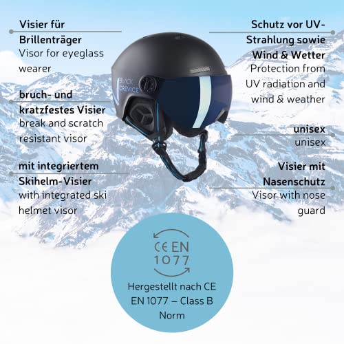 Skihelm Black Crevice SÖLDEN mit Visier, weiß Carbon