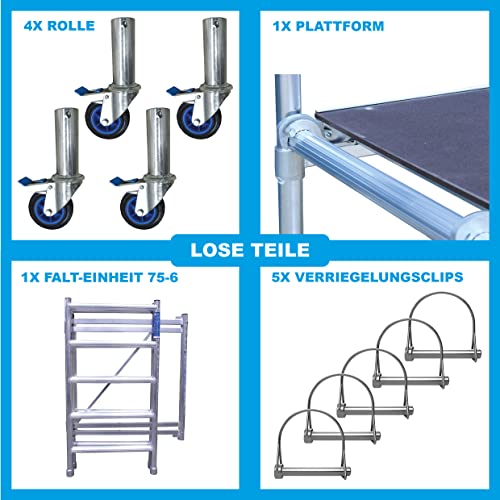 Kleingerüst Alumexx FS 75 Basic Gerüst, Grundgerüst, Rollgerüst