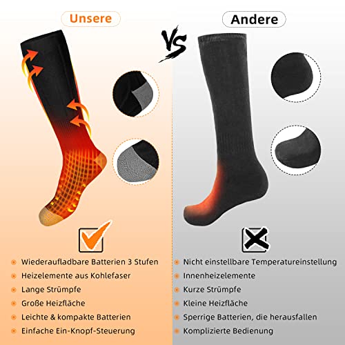 Beheizbare Socken Laxstory beheizte Socken Damen Herren