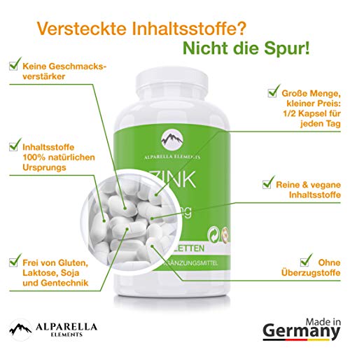 Zinktabletten ALPARELLA ELEMENTS Zink Tabletten Hochdosiert