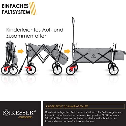 Bollerwagen mit Dach KESSER ® Bollerwagen faltbar mit Dach