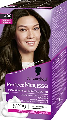 Haarfarbe dunkelbraun Perfect Mousse Schwarzkopf Permanente