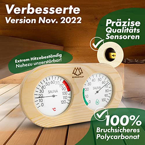 Sauna-Thermometer Nordholz ® Sauna Thermometer Hygrometer