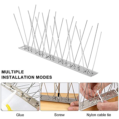 Taubenabwehr QIMEI-SHOP Spikes 3 Meter Edelstahl Vogelabwehr