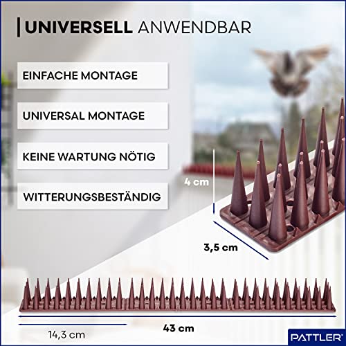 Taubenabwehr PATTLER ® Vogelabwehr aus Robustem Kunststoff