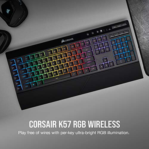 Funktastatur Corsair K57 RGB Wireless Gaming Tastatur – < 1ms