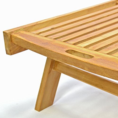 Deckchair Teak Divero Sonnenliege Gartenliege Relaxliege Liege