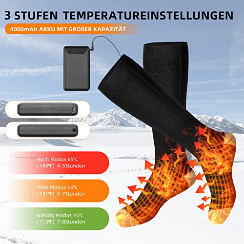 Beheizbare Socken Laxstory beheizte Socken Damen Herren