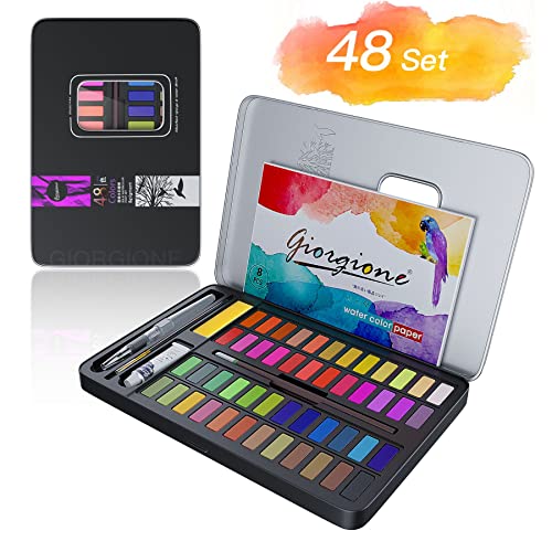 Aquarellfarben Baozun Set, 48 Wasserfarben Aquarell Farben Set