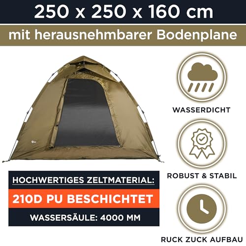 Trekkingzelt Q-Tac Ruck Zuck Bivvy Angelzelt 2m & 3m