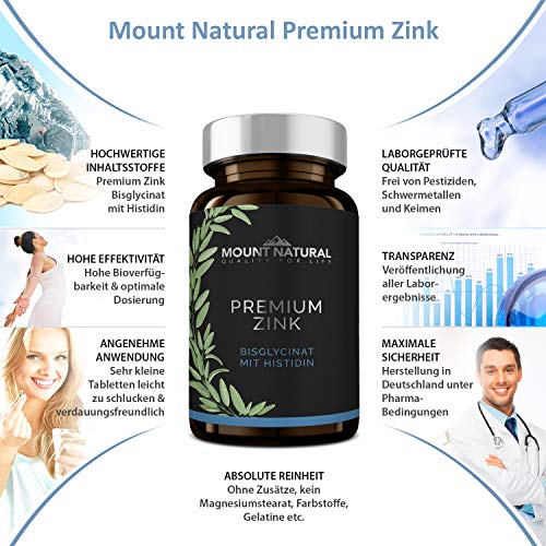 Zinktabletten Mount Natural Premium Zink 180 sehr kleine Tabl.