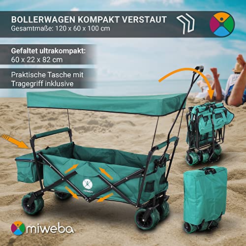 Bollerwagen mit Dach Miweba Faltbarer Bollerwagen MB-10