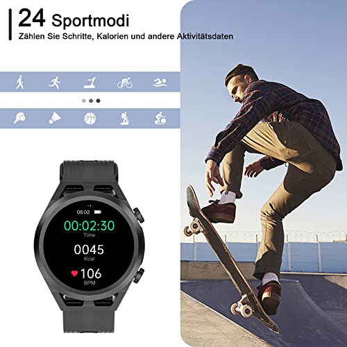 Smartwatch Android Herren IOWODO R8Pro Smartwatch