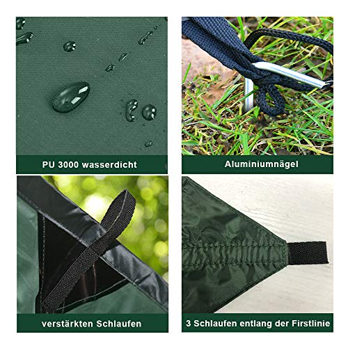 Tarp KALINCO Zeltplane für Camping Hängematte Regenschutz