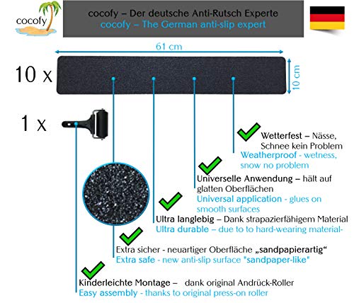 Antirutschstreifen Treppe cocofy Anti-Rutsch Sticker für Treppen