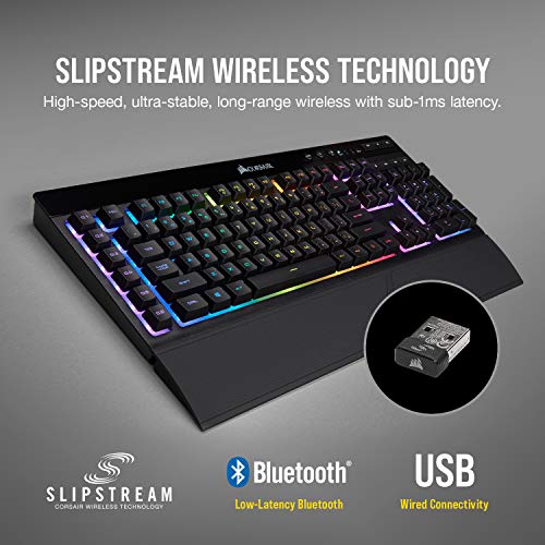 Funktastatur Corsair K57 RGB Wireless Gaming Tastatur – < 1ms