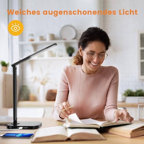 Schreibtischlampe LASTAR Dimmbare 12W LED-Nachttischlampe