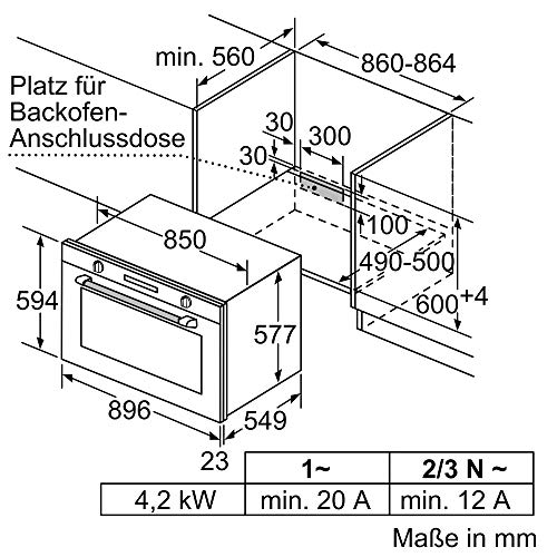 selbstreinigender Backofen Bosch Hausgeräte VBD5780S0 Serie 6