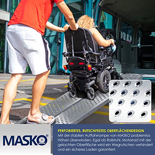 Rollstuhlrampe MASKO ® 2X Auffahrrampe | Verladerampe