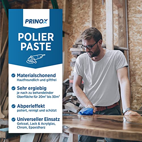 Kratzer-Entferner Prinox ® 150ml Polierpaste inkl. Profi Poliertuch