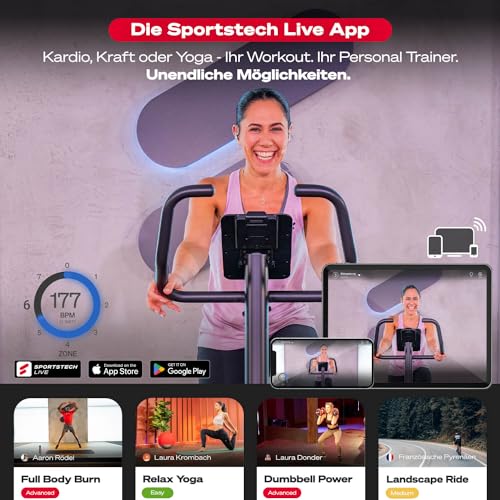 Ergometer Sportstech ES600 Profi, Video Events & Multiplayer App