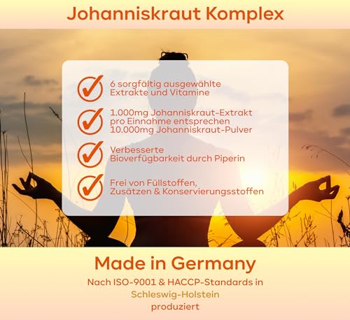 Johanniskraut plantomol NEU: 360 Kapseln als Halbjahresvorrat