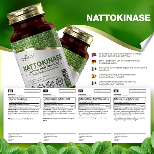 Nattokinase Ezyleaf Nutrition Ezyleaf 100mg 2000FU