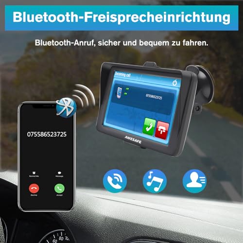 Navi mit Rückfahrkamera AWESAFE Bluetooth Navigationsgerät